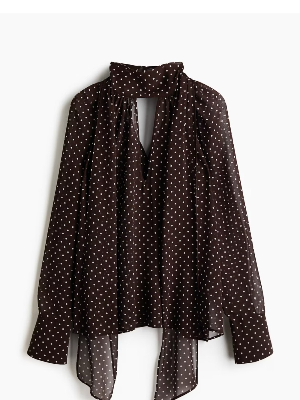 H&M Polka Dot Blouse with Scarf